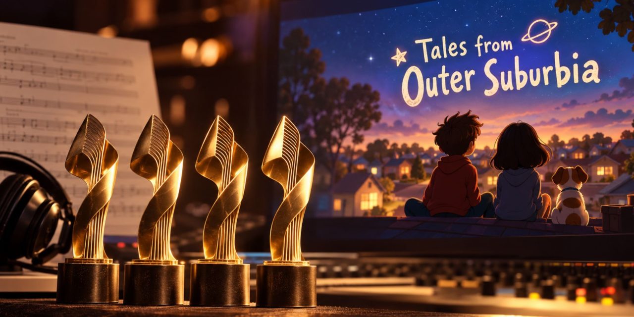 Josh Hogan and Ned Beckley Win Four Screen Music Awards for Tales from Outer Suburbia 